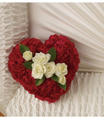 A Devoted Heart Casket Insert from Richardson's Flowers in Medford, NJ